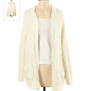 L.A. Hearts fuzzy white cardigan